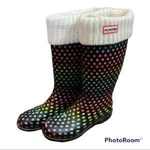 Hunter Lining for Boots White fleece and knit